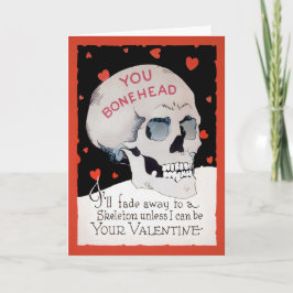 Festiva Tarjeta El día de San Valentín Retro Bonehead