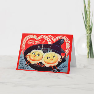 Festiva Tarjeta El día de San Valentín Retro Eggs