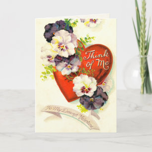Festiva Tarjeta El día de San Valentín retro victoriana