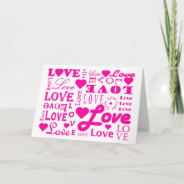 Festiva Tarjeta El día de San Valentín rosa de amor de Lot