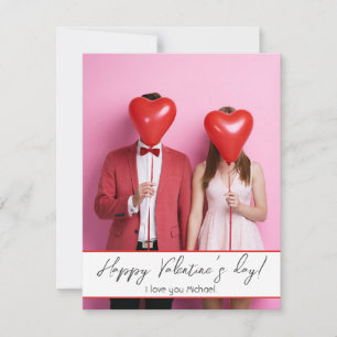 Festiva Tarjeta El día de San Valentín simple moderna