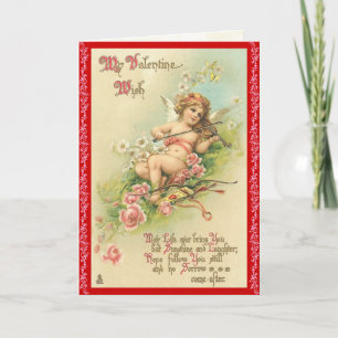 Festiva Tarjeta El día de San Valentín victoriana