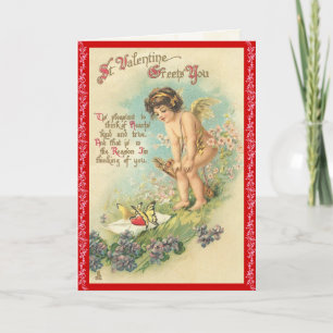 Festiva Tarjeta El día de San Valentín victoriana