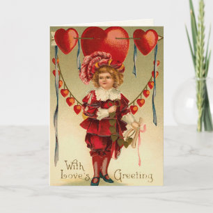 Festiva Tarjeta El día de San Valentín victoriana