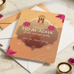 Festiva Tarjeta elegante de Eid al-Adha Mubarak