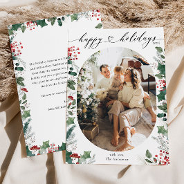 Festiva Tarjeta elegante de felices fiestas con mensaje pe