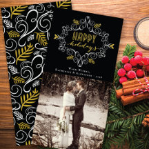 Tarjeta elegante de la foto de los saludos del día