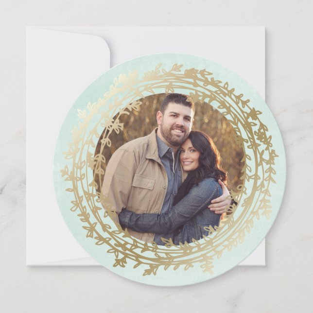 Festiva Tarjeta elegante de la foto del día de fiesta del (Anverso)