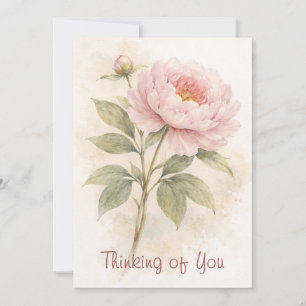 Festiva Tarjeta elegante de pensamiento floral
