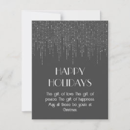 Festiva Tarjeta elegante y brillante con luz de luna gris