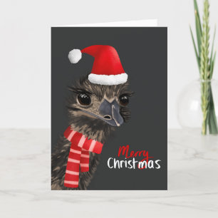 Festiva Tarjeta Emu para Navidades australianos