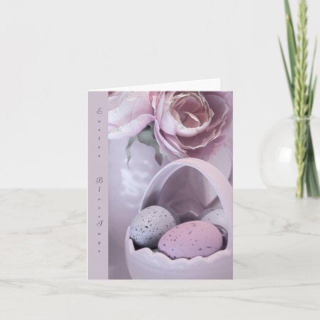 Festiva Tarjeta en blanco "Bendición de Pascua" (Anverso)