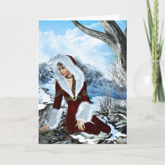 Festiva Tarjeta en blanco de fantasía de invierno