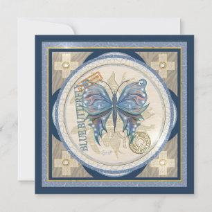 Festiva Tarjeta en blanco de mariposa de la Oficina de Cre