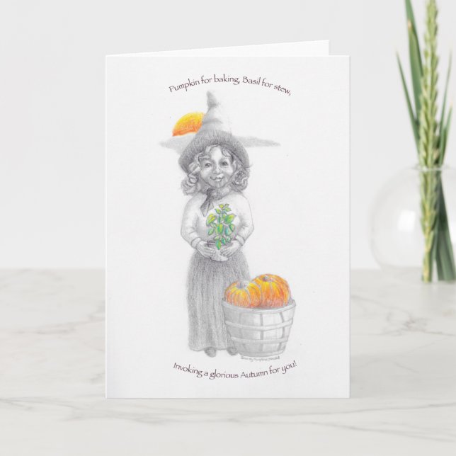 Festiva Tarjeta en blanco de Otoño glorioso (Anverso)