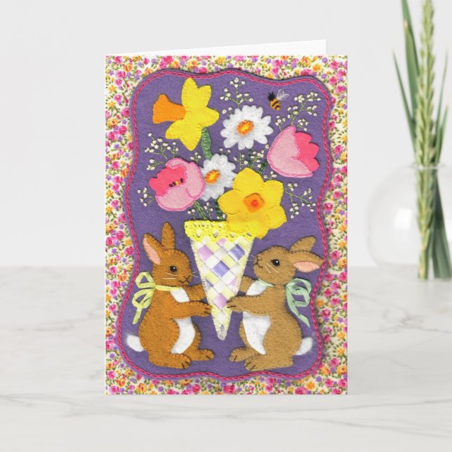 Festiva Tarjeta en blanco de Pascua (Anverso)