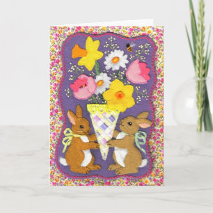Festiva Tarjeta en blanco de Pascua