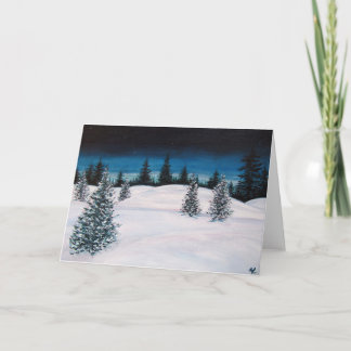 Festiva Tarjeta en blanco del paisaje del invierno