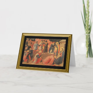 Festiva Tarjeta en blanco - familia santa