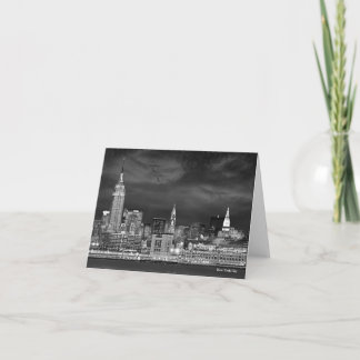 Festiva Tarjeta en blanco para el Skyline de la ciudad de 