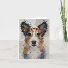 Festiva Tarjeta en blanco para perro de Scruffy