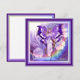 Festiva Tarjeta en blanco Purple Sun Fairy