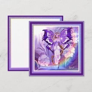 Festiva Tarjeta en blanco Purple Sun Fairy
