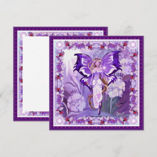 Festiva Tarjeta en blanco Purple Sun Fairy