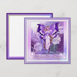 Festiva Tarjeta en blanco Purple Sun Fairy