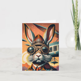 Festiva Tarjeta en blanco Steampunk Easter Rabbit