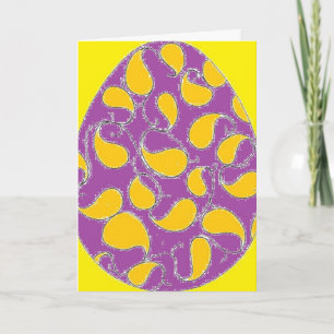 Festiva Tarjeta enrrollada de Paisley pascua