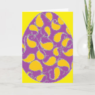 Festiva Tarjeta enrrollada de Paisley pascua