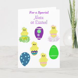 Festiva Tarjeta especial de Pascua Colorida para Niece