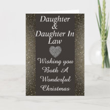 tarjeta especial hija e hija en Navidades de derec