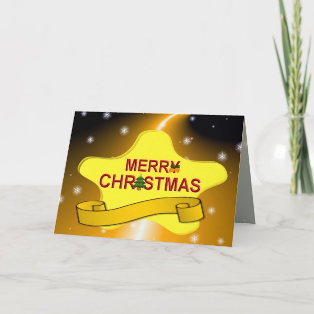 Festiva Tarjeta Estrella para navidades (Anverso)
