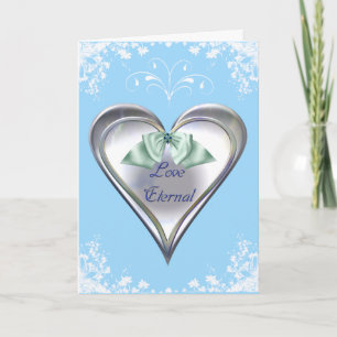 Festiva Tarjeta Eterna de Amor Azul