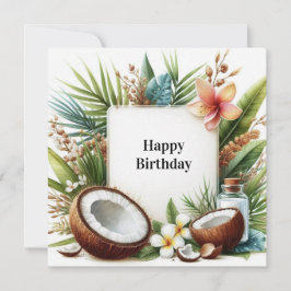 Festiva tarjeta exótica de cumpleaños feliz