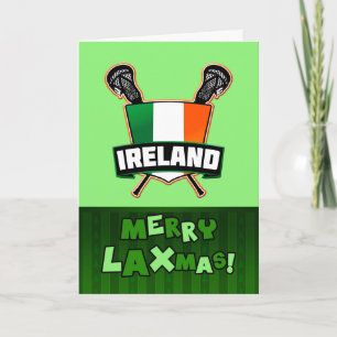 Festiva Tarjeta fácil de Personalizar Irlanda Lacrosse Nav