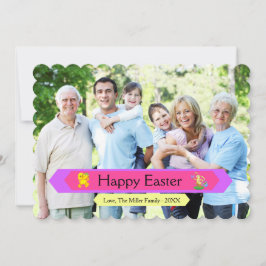 Festiva Tarjeta familiar de Feliz Pascua