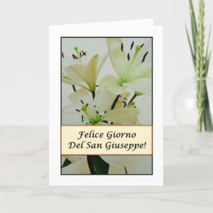 Festiva Tarjeta Felice Giorno del San Giuseppe (Fiori)