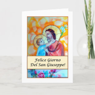 Festiva Tarjeta Felice Giorno del San Giuseppe (Religioso)