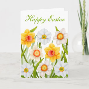 Festiva Tarjeta feliz de Daffodils de Pascua