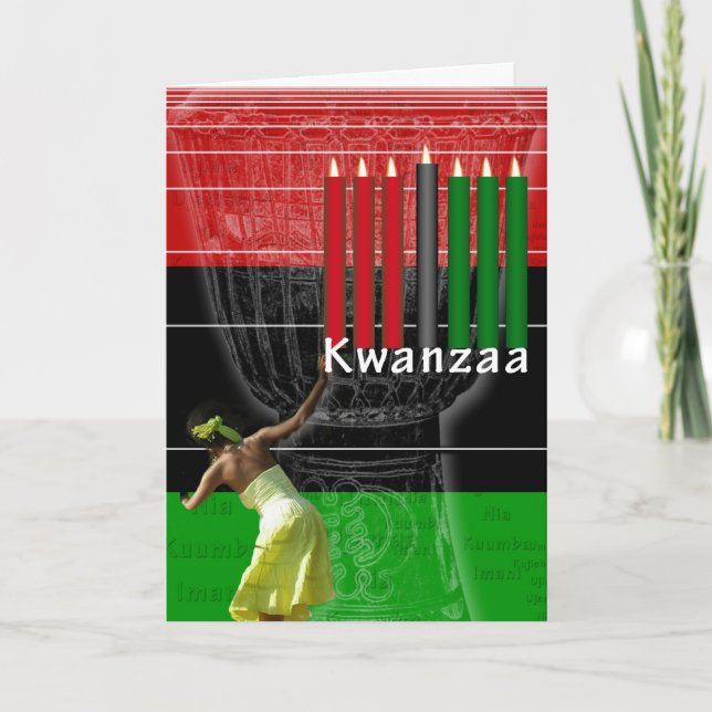 Festiva Tarjeta feliz de Kwanzaa (Anverso)