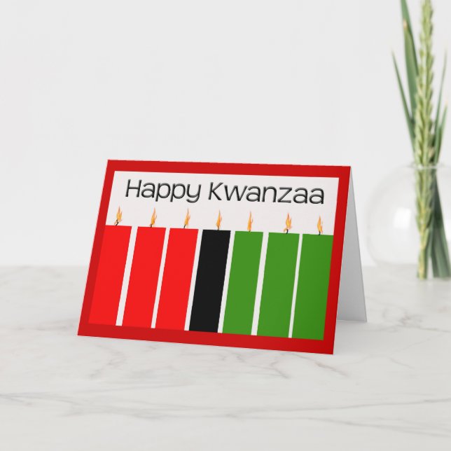 Festiva Tarjeta feliz de Kwanzaa (Anverso)