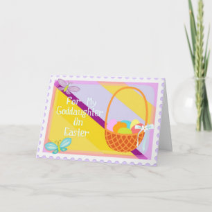 Festiva Tarjeta feliz de la ahijada de Pascua