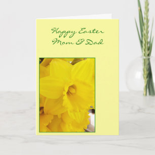 Festiva Tarjeta feliz de la mamá y del papá de Pascua -