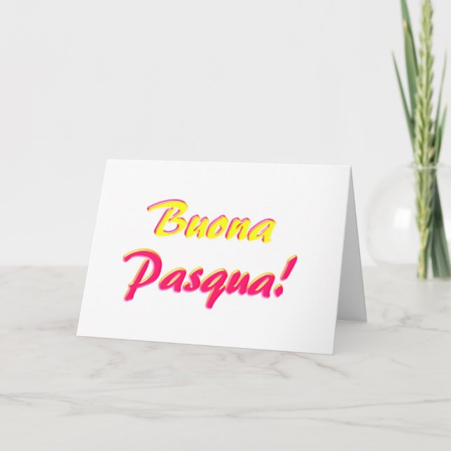 Festiva Tarjeta feliz de Pascua (Anverso)