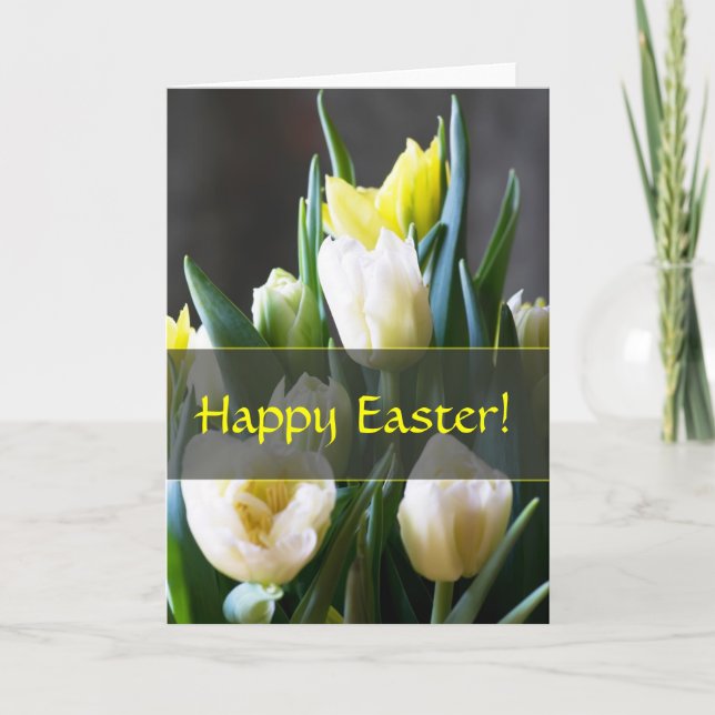 Festiva Tarjeta feliz de Pascua (Anverso)