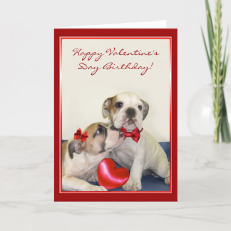 Festiva Tarjeta feliz del bulldog del cumpleaños del el