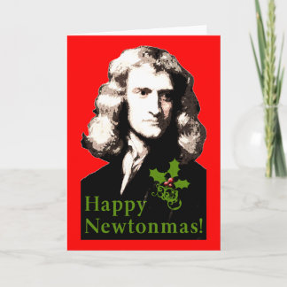Festiva Tarjeta feliz del día de fiesta de Newtonmas